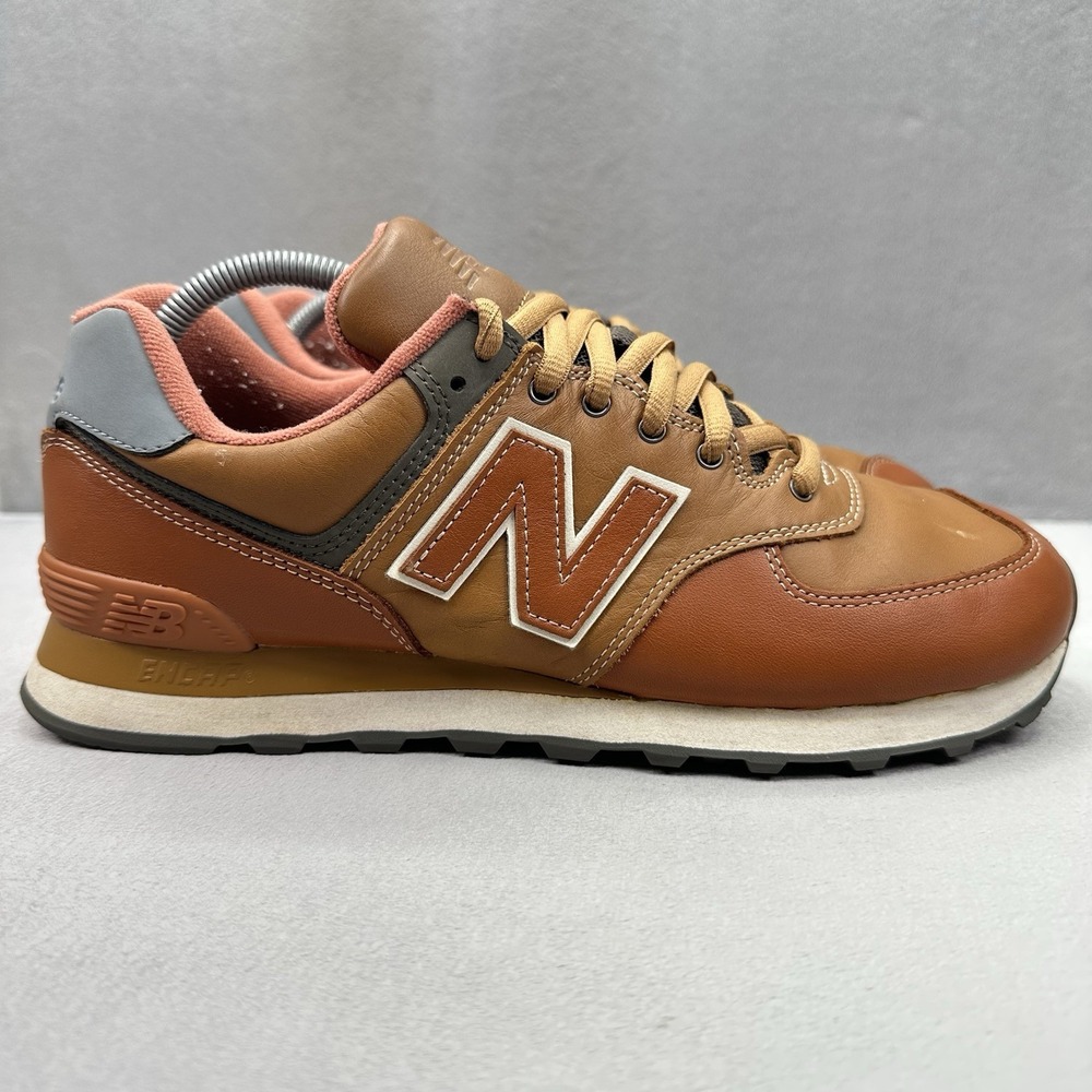 New Balance 574 Mens Size 9.5 (D) Shoes Workwear Jupiter Leather Casual Sneakers